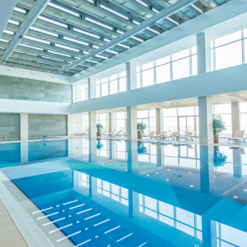 Swimming pool in a leisure centre